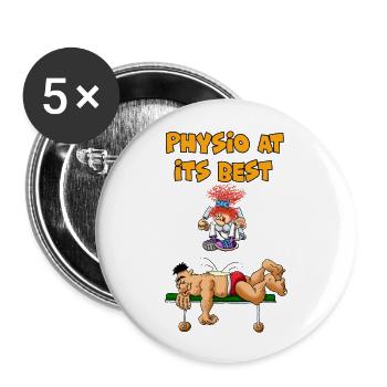 physical therapy - Buttons large 2.2''/56 mm (5-pack) - white - Front
