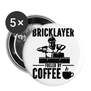 Bricklayer - Buttons large 2.2''/56 mm (5-pack) - white - Front