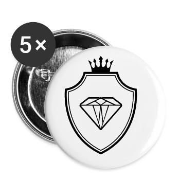 Diamond Symbol Coat of Arms - Buttons large 2.2''/56 mm (5-pack) - white - Front