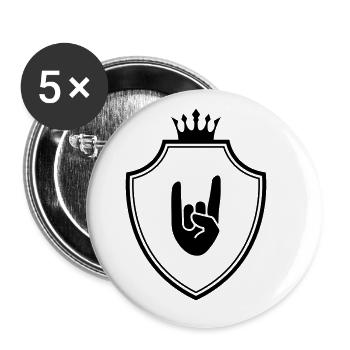 Symbole des armoiries du parti - Lot de 5 grands badges (56 mm) - blanc - Devant
