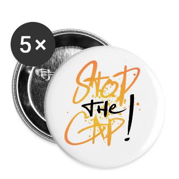 Stop The Cap ! Only One Place - Buttons large 2.2''/56 mm (5-pack) - white - Front