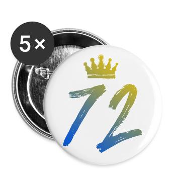 72 Number crown - Buttons large 2.2''/56 mm (5-pack) - white - Front