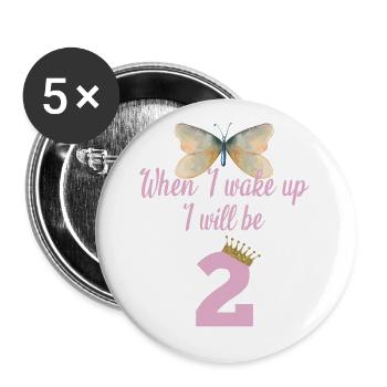 Quand je me réveillerai, je serai 2 - Lot de 5 grands badges (56 mm) - blanc - Devant