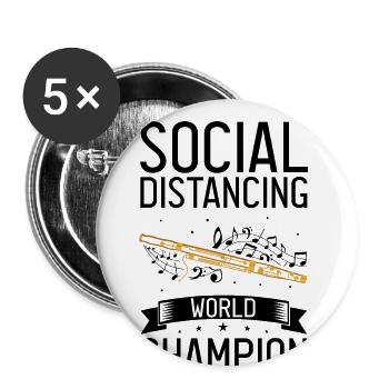 Fagottist Design für Holzbläser Orchestra - Buttons groß 56 mm (5er Pack) - Weiß - Vorne
