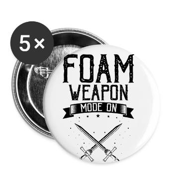 Larper Quote for Larp and Fantasy Role-Playing Games - Buttons large 2.2''/56 mm (5-pack) - white - Front