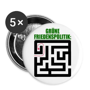 Witze Grüne Die Grünen Habeck Baerbock Partei Öko - Buttons groß 56 mm (5er Pack) - Weiß - Vorne