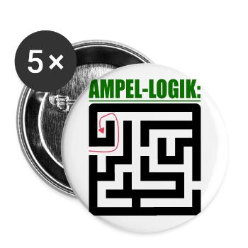 Witze Grüne Die Grünen Habeck Baerbock Ampel Öko - Buttons groß 56 mm (5er Pack) - Weiß - Vorne