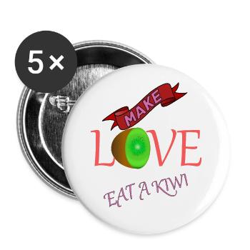 Love, Friends, Family, Partners, Happiness, Life, Healthy - Buttons large 2.2''/56 mm (5-pack) - white - Front