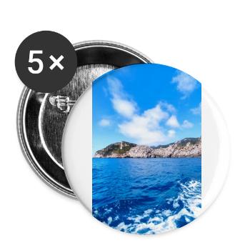 Nature Photography Sea - Buttons large 2.2''/56 mm (5-pack) - white - Front