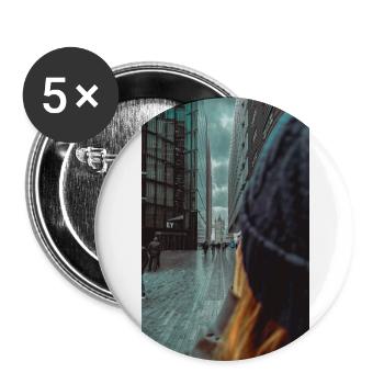 The beauty of London: Tower Bridge through a - Buttons large 2.2''/56 mm (5-pack) - white - Front