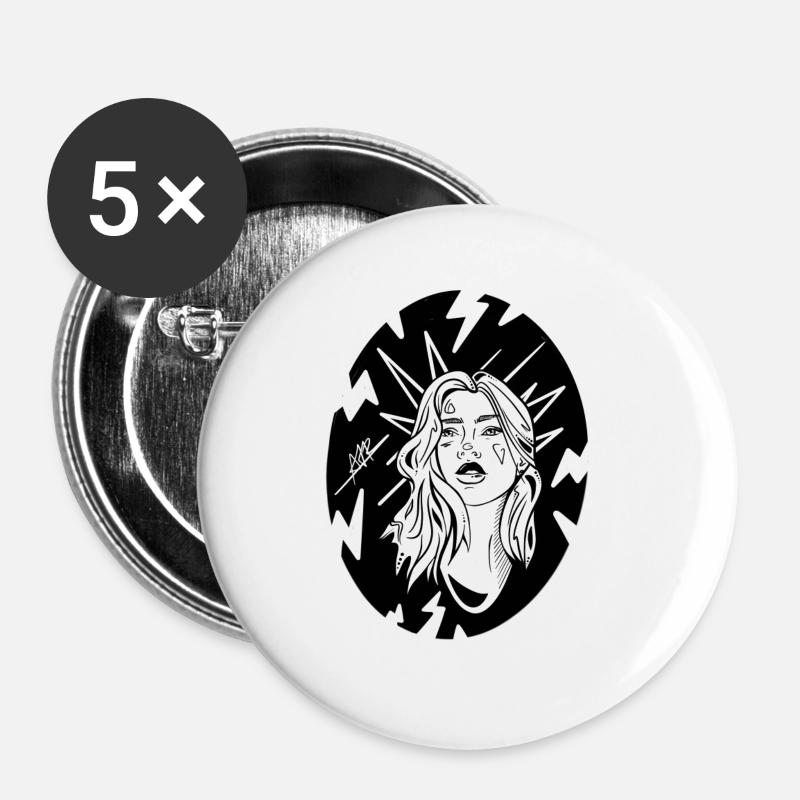What in - Buttons large 2.2''/56 mm (5-pack) - white