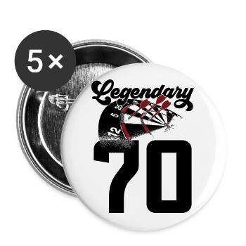 70E ANNIVERSAIRE DART LÉGENDE 1951 - Lot de 5 grands badges (56 mm) - blanc - Devant