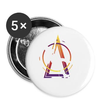 Climbing Climbing Climbers Mountains Climbing Wall - Buttons large 2.2''/56 mm (5-pack) - white - Front