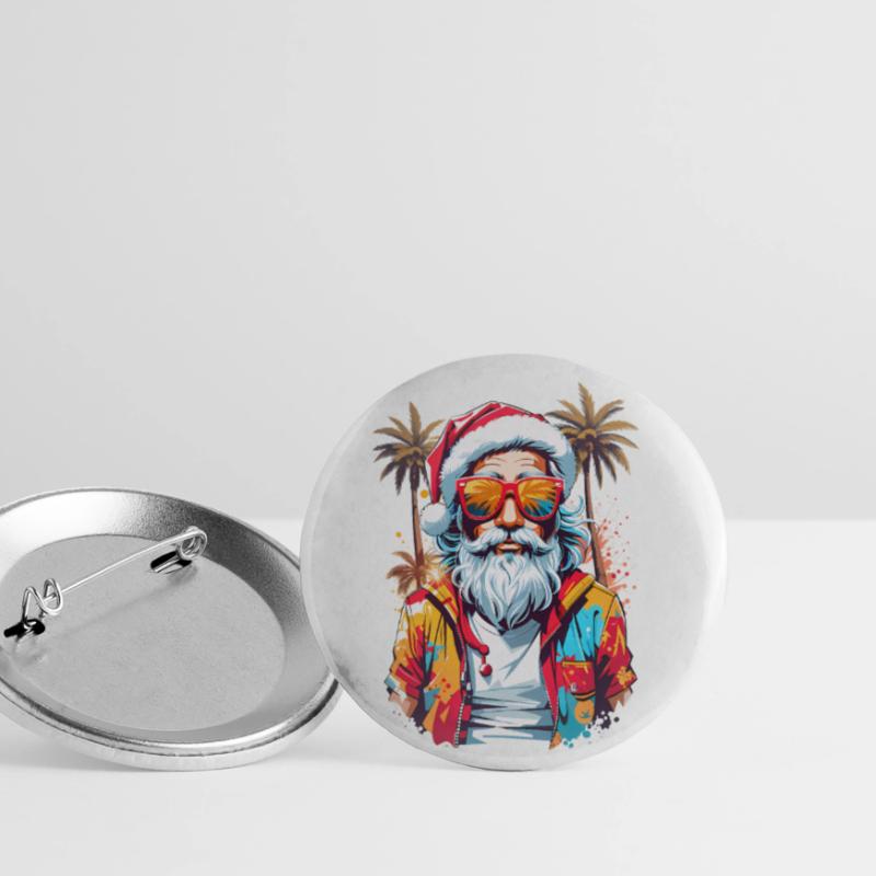 Père Noël cool Lot de 5 grands badges (56 mm)