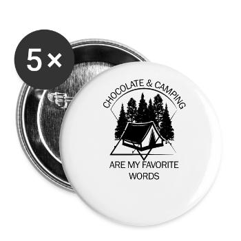 Tent Camping Camper Scout Bivouac - Buttons large 2.2''/56 mm (5-pack) - white - Front
