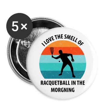Racqueetball - Buttons large 2.2''/56 mm (5-pack) - white - Front