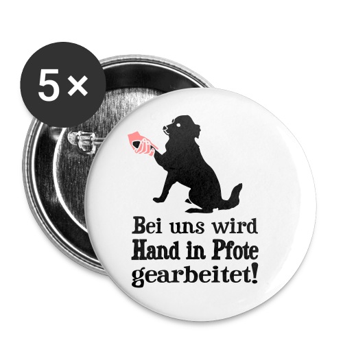 Hund Hundetraining Hundeschule Hundehalter Spruch - Buttons groß 56 mm (5er Pack)