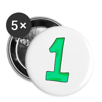 1 - Buttons groß 56 mm (5er Pack) - Weiß - Vorne