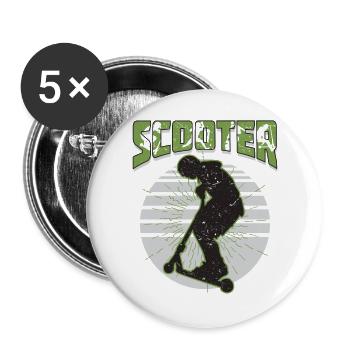 Scooter Stuntscooter Stunt Roller - Buttons groß 56 mm (5er Pack) - Weiß - Vorne