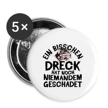Geländewagen - Buttons groß 56 mm (5er Pack) - Weiß - Vorne