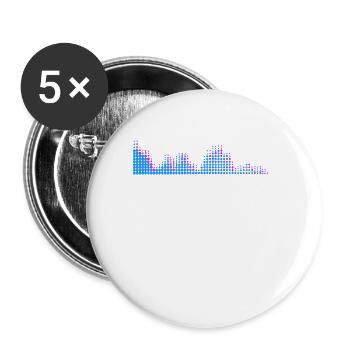 Ingénieur du son Shhhh - Lot de 5 grands badges (56 mm) - blanc - Devant