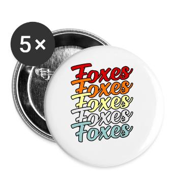 Fuchs - Buttons groß 56 mm (5er Pack) - Weiß - Vorne
