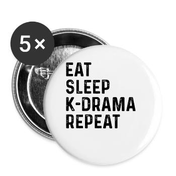 K-Drama Kdrama Corée du Sud Hallyu K-Drama - Lot de 5 grands badges (56 mm) - blanc - Devant