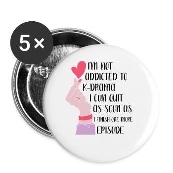 K-Drama Kdrama Corée du Sud Hallyu K-Drama - Lot de 5 grands badges (56 mm) - blanc - Devant