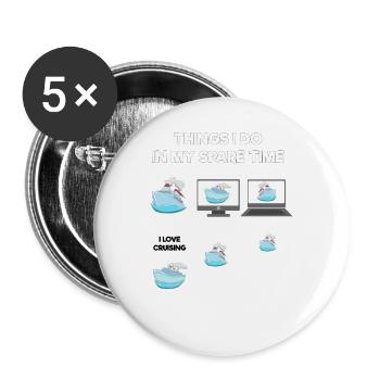 Cruise - Buttons large 2.2''/56 mm (5-pack) - white - Front