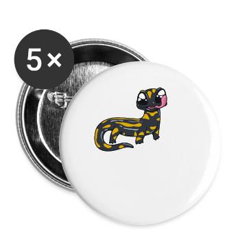 Kawaii Fire Salamander - Buttons large 2.2''/56 mm (5-pack) - white - Front