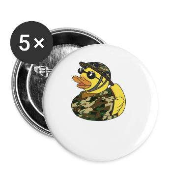 Nachwuchs Bootsmann Badeente Bundeswehr Soldat - Buttons groß 56 mm (5er Pack) - Weiß - Vorne