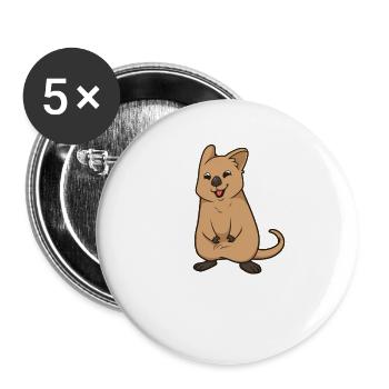 Kawaii Quokka - Buttons large 2.2''/56 mm (5-pack) - white - Front