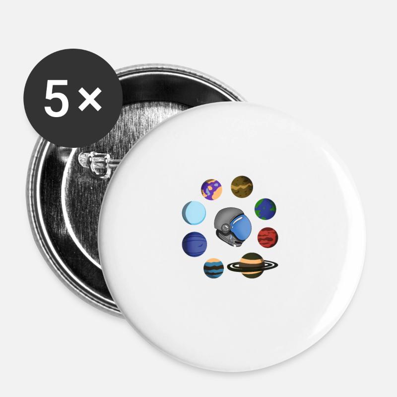 Astronaut - Buttons large 2.2''/56 mm (5-pack) - white