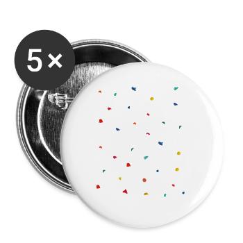 Climbing and bouldering in the climbing - Buttons groß 56 mm (5er Pack) - Weiß - Vorne