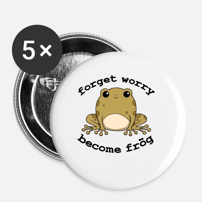 Frog - Buttons large 2.2''/56 mm (5-pack) - white