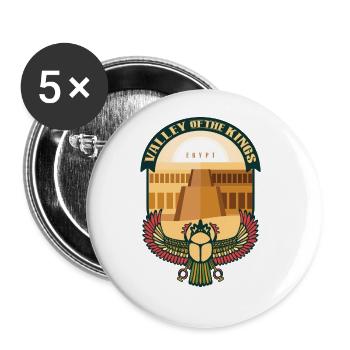 Tal der Könige – Ägypten - Buttons groß 56 mm (5er Pack) - Weiß - Vorne