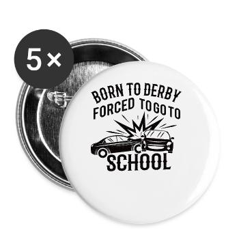 Demo Derby Demolition Derby Demolition Derby - Buttons large 2.2''/56 mm (5-pack) - white - Front