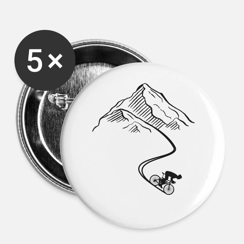 Enduro MTB Mountain Bike Riding - Buttons large 2.2''/56 mm (5-pack) - white