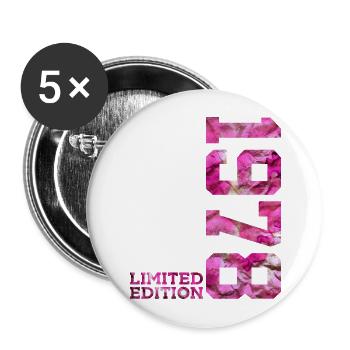 LIMITED EDITION 1978 PINK 48TH BIRTHDAY - Buttons large 2.2''/56 mm (5-pack) - white - Front