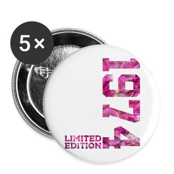 LIMITED EDITION 1974 PINK 52ND BIRTHDAY - Buttons large 2.2''/56 mm (5-pack) - white - Front
