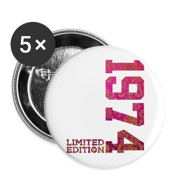 52ND BIRTHDAY PINK LIMITED EDITION 1974 - Buttons large 2.2''/56 mm (5-pack) - white - Front