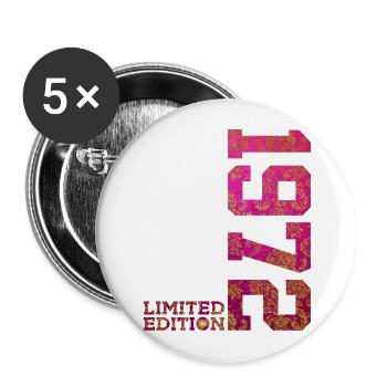 54TH BIRTHDAY PINK LIMITED EDITION 1972 - Buttons large 2.2''/56 mm (5-pack) - white - Front
