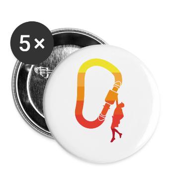 Klettern - Buttons groß 56 mm (5er Pack) - Weiß - Vorne