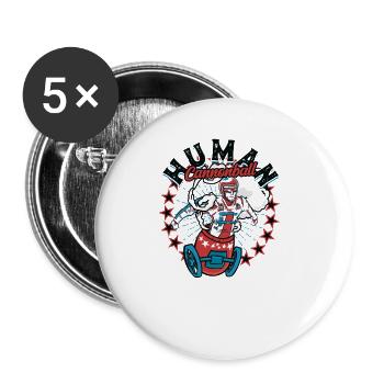 Circus Human Cannonball Costume - Carnival Circus - Buttons large 2.2''/56 mm (5-pack) - white - Front