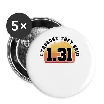 Coureurs de marathon courant semi-marathon disant - Lot de 5 grands badges (56 mm) - blanc - Devant