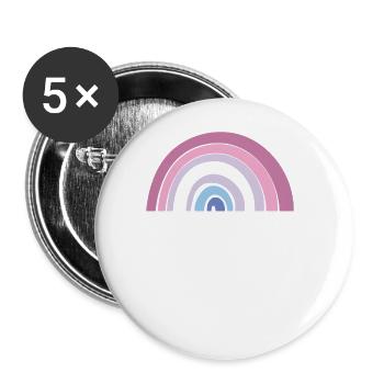 Flag - LGBTQIA Rainbow Bigender - Buttons large 2.2''/56 mm (5-pack) - white - Front