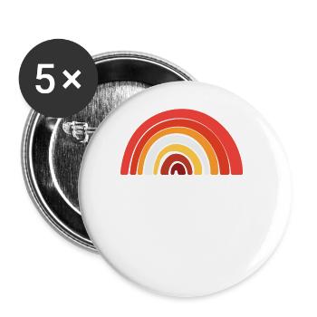 Flagge - LGBTQIA Rainbow Butch Lesbe - Buttons groß 56 mm (5er Pack) - Weiß - Vorne