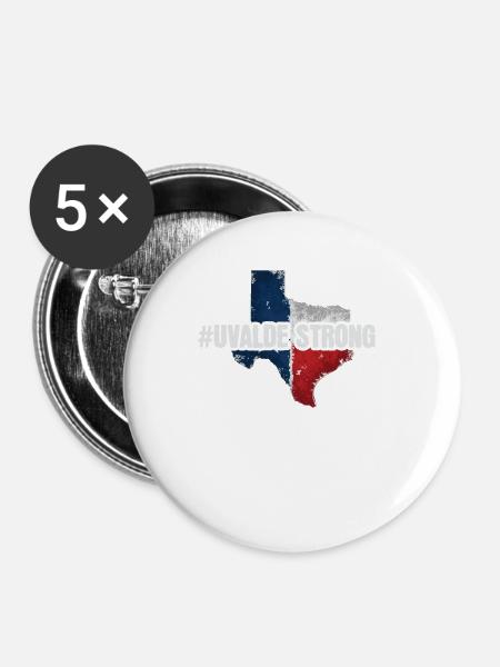 Uvalde Strong Gun Controll - Buttons groß 56 mm (5er Pack) - Weiß