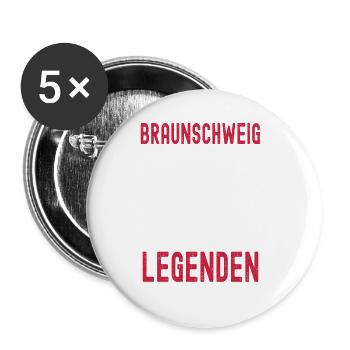 Braunschweig - Buttons groß 56 mm (5er Pack) - Weiß - Vorne