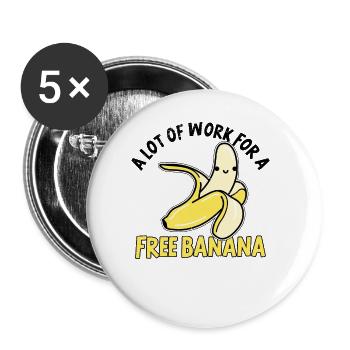Coureurs de marathon en course semi-marathon - Lot de 5 grands badges (56 mm) - blanc - Devant